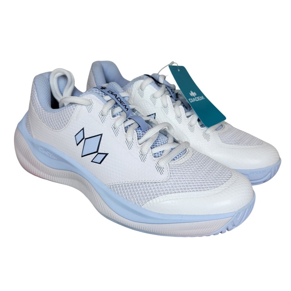 Diadem Sport Court Flo Tennis Pickleball Shoes Women's 9.5 White Blue NWT